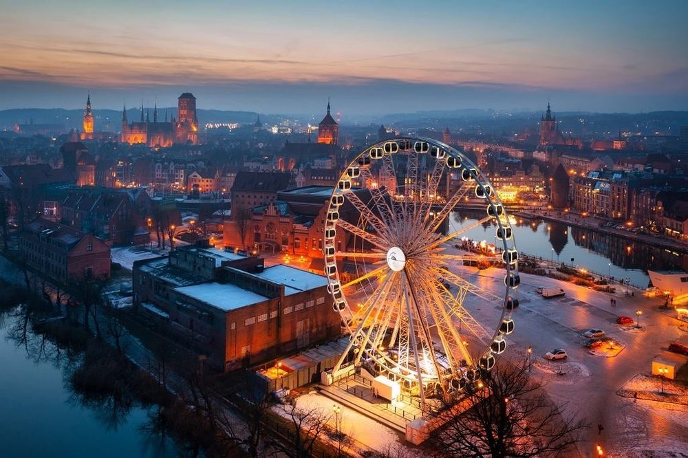 Gdańsk de noche